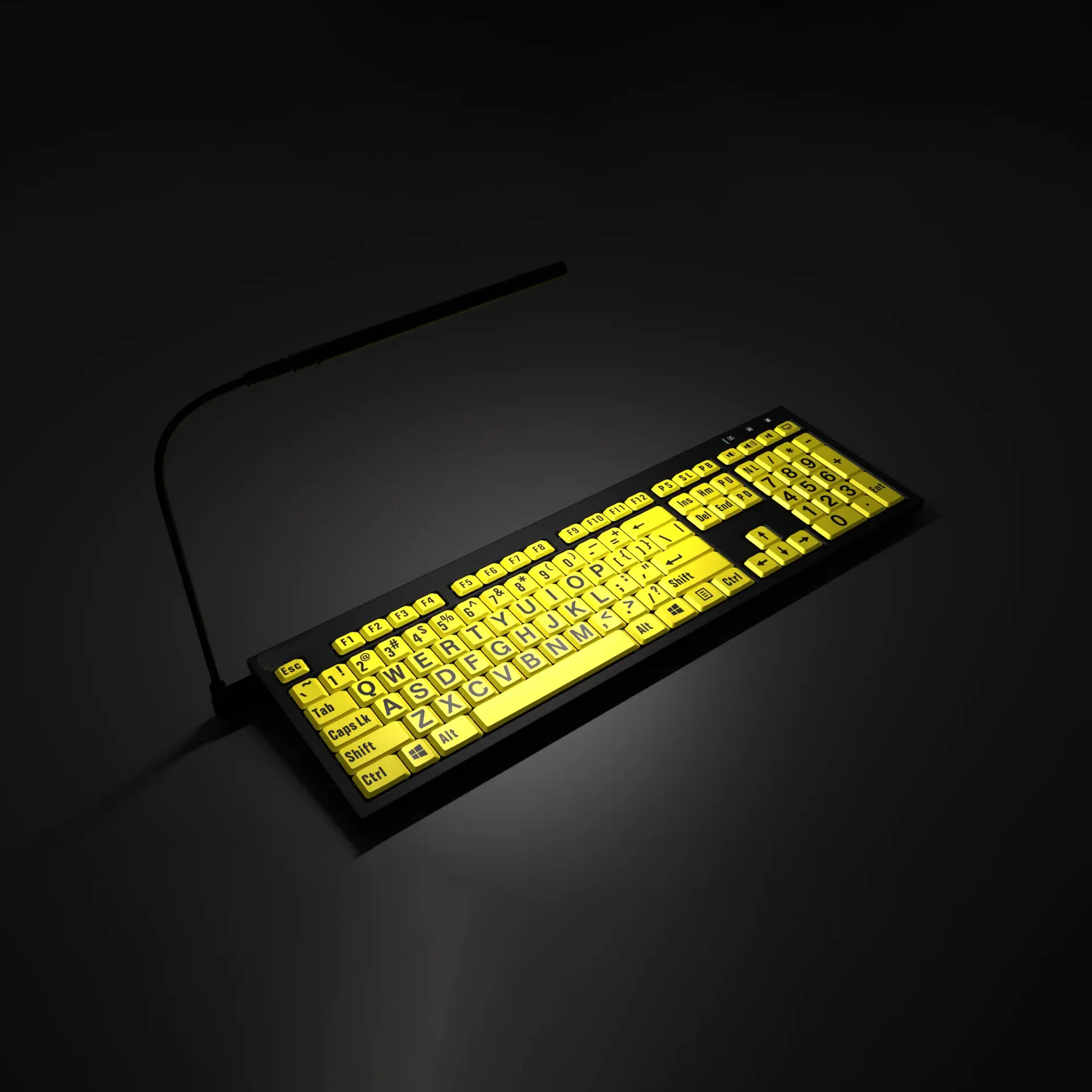 Large print keyboard with detachable light - Image 6