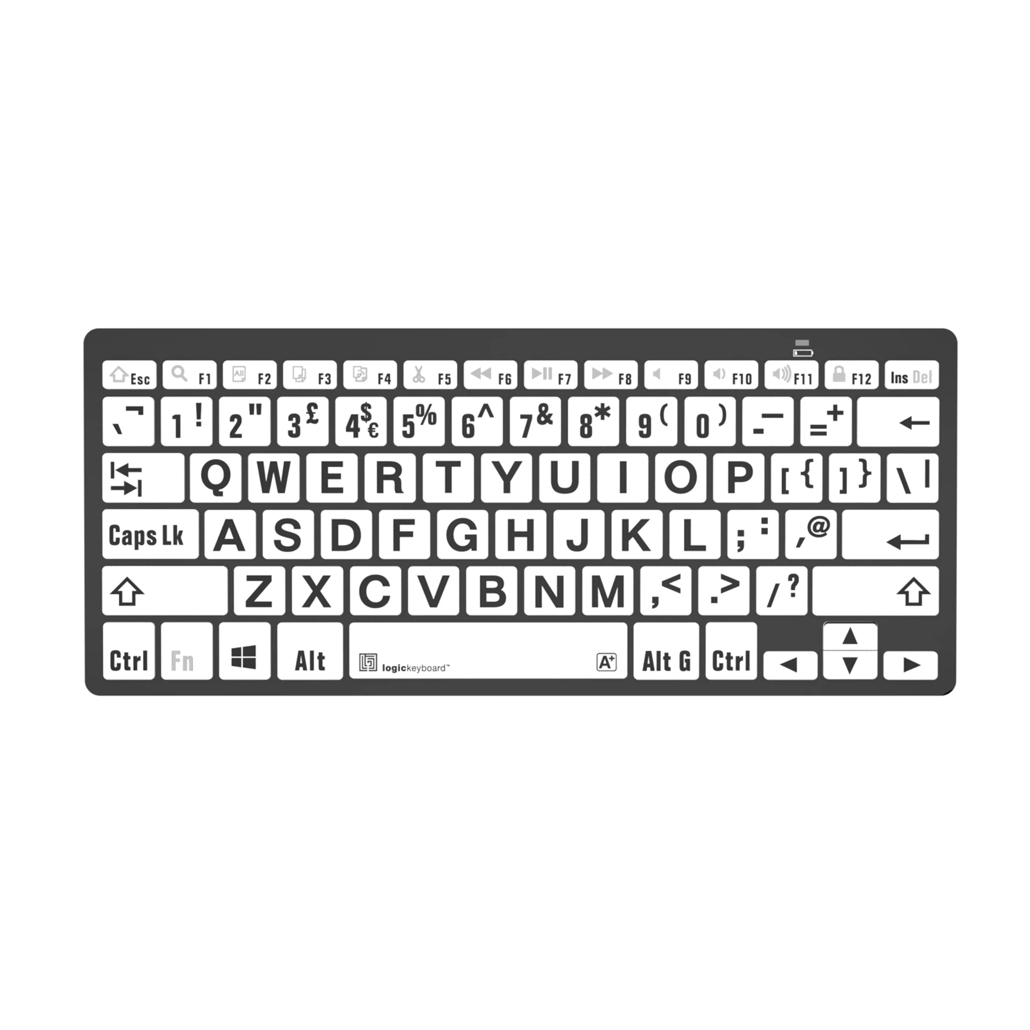 Large print Logickeyboard mini wireless keyboard for PC - Image 3